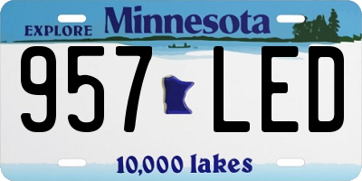 MN license plate 957LED