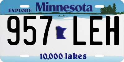 MN license plate 957LEH