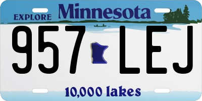 MN license plate 957LEJ