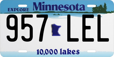 MN license plate 957LEL