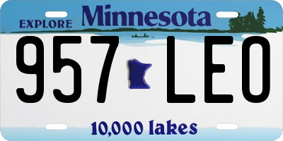MN license plate 957LEO