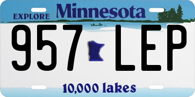 MN license plate 957LEP