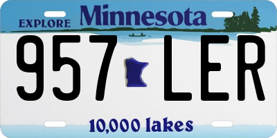 MN license plate 957LER