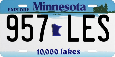 MN license plate 957LES