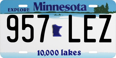 MN license plate 957LEZ