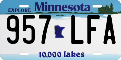 MN license plate 957LFA