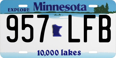 MN license plate 957LFB