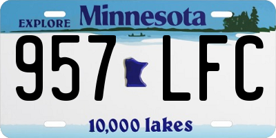 MN license plate 957LFC