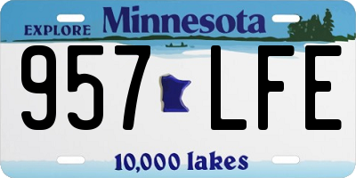 MN license plate 957LFE