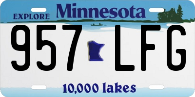 MN license plate 957LFG