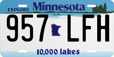 MN license plate 957LFH