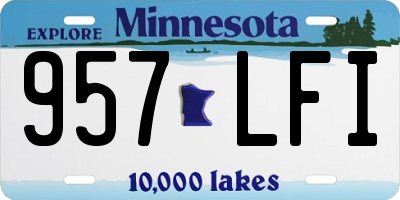 MN license plate 957LFI