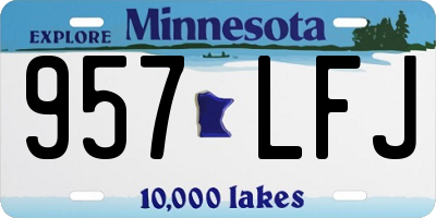 MN license plate 957LFJ