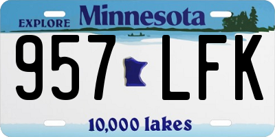 MN license plate 957LFK