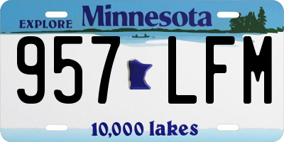 MN license plate 957LFM
