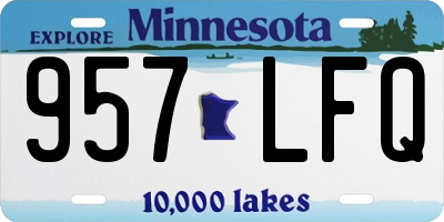 MN license plate 957LFQ