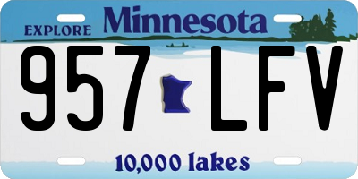 MN license plate 957LFV