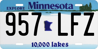 MN license plate 957LFZ