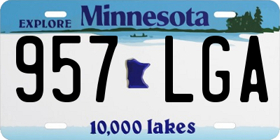 MN license plate 957LGA