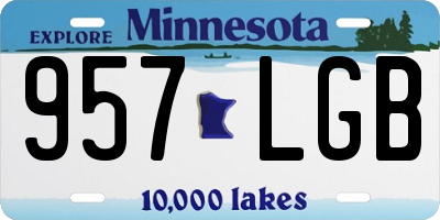 MN license plate 957LGB