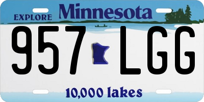 MN license plate 957LGG