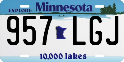 MN license plate 957LGJ