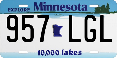 MN license plate 957LGL