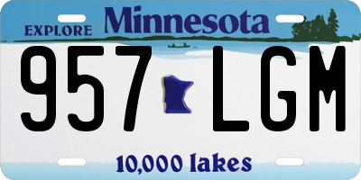 MN license plate 957LGM