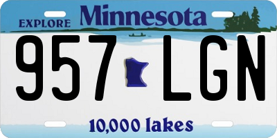 MN license plate 957LGN