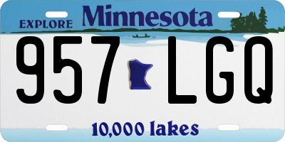 MN license plate 957LGQ