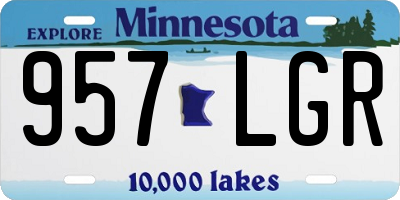 MN license plate 957LGR