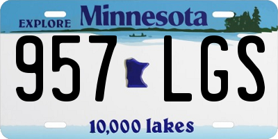 MN license plate 957LGS