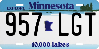 MN license plate 957LGT