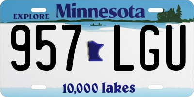 MN license plate 957LGU