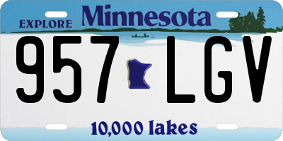 MN license plate 957LGV