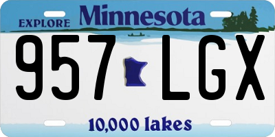 MN license plate 957LGX