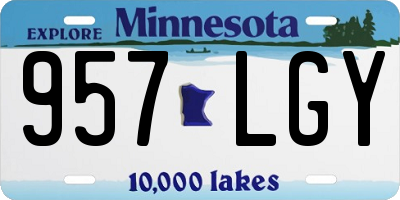 MN license plate 957LGY