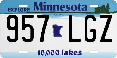 MN license plate 957LGZ