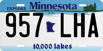 MN license plate 957LHA
