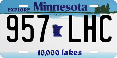 MN license plate 957LHC