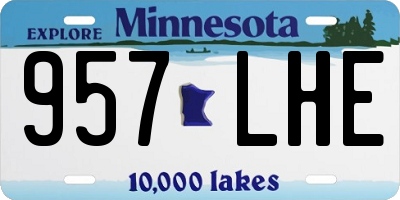 MN license plate 957LHE