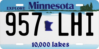 MN license plate 957LHI