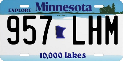 MN license plate 957LHM