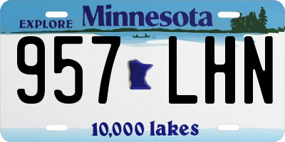 MN license plate 957LHN