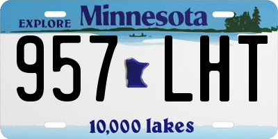 MN license plate 957LHT