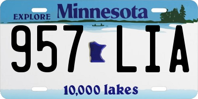 MN license plate 957LIA
