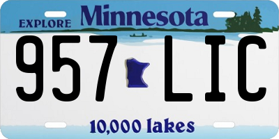MN license plate 957LIC