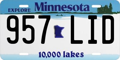 MN license plate 957LID