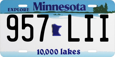 MN license plate 957LII