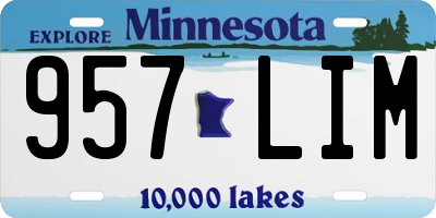 MN license plate 957LIM